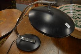 A Fase model 520 black and chrome desk lamp.