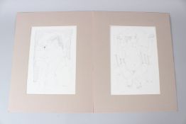 WILLIAM CROSBIE (1915-1999) Portrait study of a man in profile and another of a seated male nude.