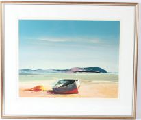 DONALD HAMILTON FRASER Small boat on a shoreline screenprint signed in pencil numbered 129/250 44