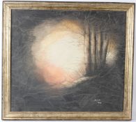 LAYLA AL-ATTAR (IRAQ 20TH CENTURY) Scene of light through woodland oil on canvas signed and dated