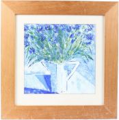 MARIA LEVEY Still life of flowers in a jug acrylic on paper signed 31.5 x 32.5cm