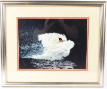 AURIOL ANNETTE HART (d.2009) Mute swan gouache and watercolour signed 28 x 38cm