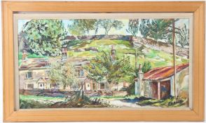 JOHN R EDWARDS 'Grassington, York' oil on canvas signed, inscribed and dated '82 inscribed on