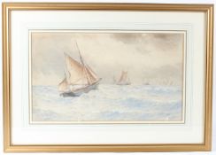 WILLIAM HENRY PEARSON 'A Grey Day Off Dover' watercolour signed and inscribed 29 x 50cm