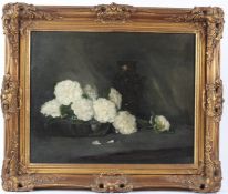 MARGARET HAMILTON (1867-1952) 'White Camelias' oil on canvas signed 39 x 49.5cm