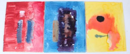 ALISTAIR GRANT (1925-1997) Three abstracts watercolour and ink on paper unframed 32 x 24.5cm