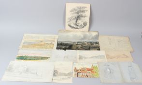 BRITISH SCHOOL (19TH CENTURY EARLY 20TH) Artists drawings and studies including annotated