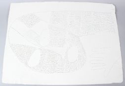 VICTOR EHIKHAMENOR (1970) Head mixed media drawing perforated hand made paper signed and dated '18