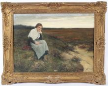 Jan Arnold HEYERMANS (1837-1892) 'Drifting Thoughts' oil on canvas signed 40 x 54.5cm