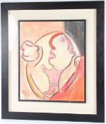 ALBERT LOUDEN (b.1943) Two figures mixed media on canvas signed and dated 1999 60 x 50cm