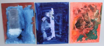 ALISTAIR GRANT (1925-1997) Three abstracts watercolour and ink on paper unframed 32 x 24.5cm