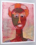 MURAINA OYELAMI (b.1940) 'Ireti II (Hope II)' oil on paper signed, inscribed and dated 2004 unframed