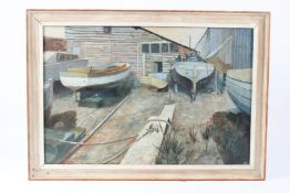 ANTHONY RICHARD COOKE (1933-2006) 'Sueter's Yard Shoreham' oil on board signed with initials