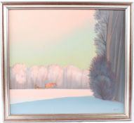 IGOR BATASHORNOK (20TH CENTURY) Winter woodland scene oil on board signed and inscribed verso 44 x