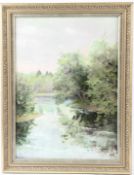 ANNA SELENSKIH 'Early Morning' oil on canvas signed with initial further signed and inscribed