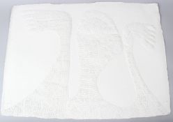 VICTOR EHIKHAMENOR (1970) head with outstretched arms mixed media drawing perforated hand made paper