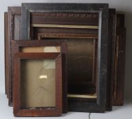 TEA OAK FRAMES various sizes some with glass (10)