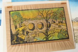 MODERN PRINTS collection of unframed modern prints various subjects and sizes unframed