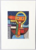 RUFUS OGUNDELE (1946-1996) Figure oil on paper signed and dated '94 unframed 49 x 37cm