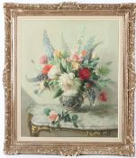 VERNON WARD (1905-1985) Still life of flowers in a jug oil on canvas signed 60 x 50cm