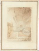SIR RICHARD WESTMACOTT RA (1775-1856) Interior of a church watercolour inscribed on the reverse 30 x