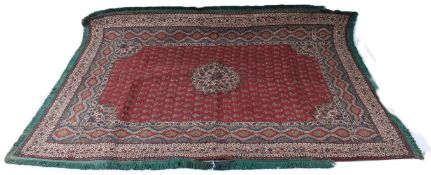 AN EARLY 19TH CENTURY INDOOR PERSIAN KALAMKARO TEXTILE PANEL. 120cms x 90cms.