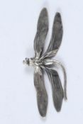 A SILVER DRAGONFLY BROOCH.