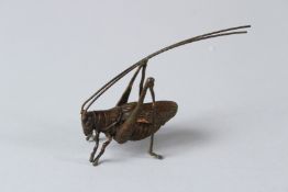 A JAPANESE OKIMONO BRONZE LONGHORN BEETLE. 4.5cms.
