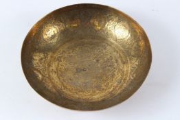 A 19TH CENTURY ISLAMIC BOWL. 34.5cms diameter.