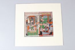 AN 18TH / 19TH CENTURY INDIAN MINIATURE PAINTING painted with a seated male figure with