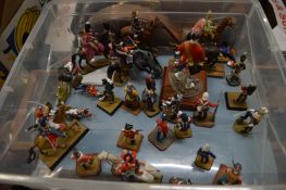 Model soldiers and display case.