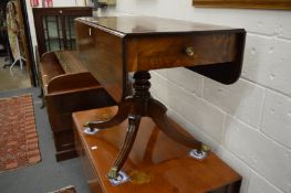 A 19th century mahogany pedestal Pembroke table.