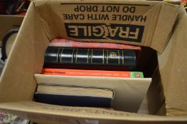 Stamp albums and contents.