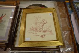 A group of decorative prints.