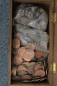 A box of coins.