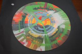 Manner of Damien Hirst, a spin picture on card, mounted but unframed.