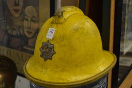 A fireman's helmet.