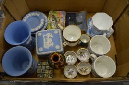 Decorative porcelain to include a pair of Meissen double salts.