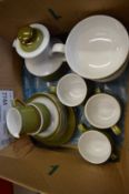A Denby stoneware breakfast service.