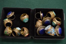 Decorative Eastern metal rings.