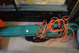 A Bosch electric leaf blower.