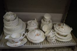 Quantity of Coalport Samarkand dinnerware.