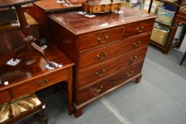 A 19th century mahogany straight front chest of drawers.