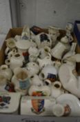 A collection of crested china.