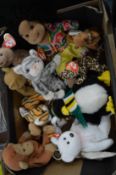 A collection of Beanie Babies.