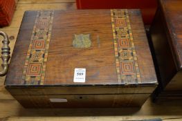 A Victorian walnut writing slope.