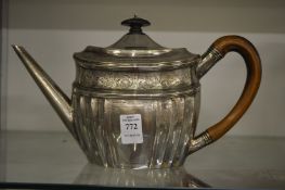 A Georgian silver teapot.