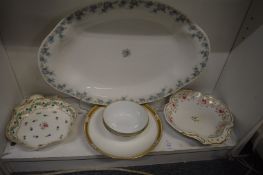 Bloor Derby dish and other decorative porcelain.
