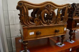 A 19th century rosewood Canterbury.