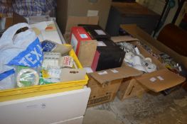 Various electrical fittings, screws etc.